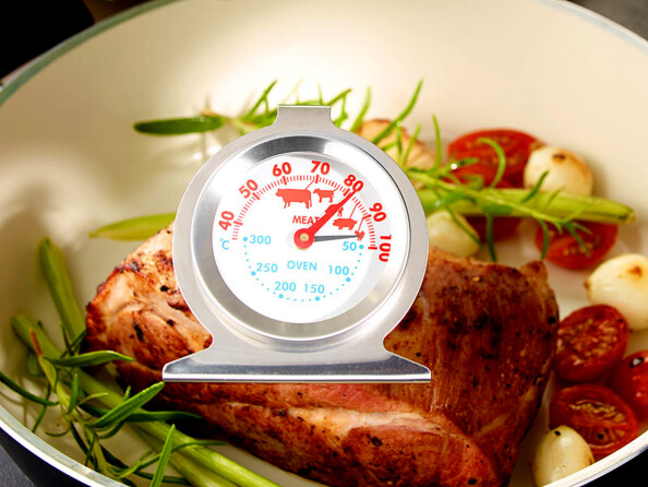 Thermomètre de cuisson analogique 2 en 1 température du four et de la viande