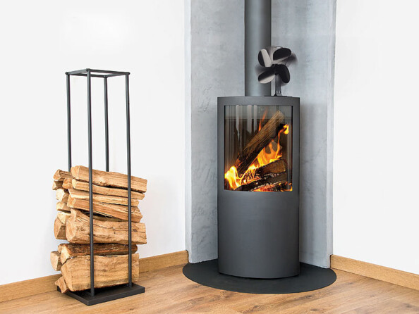 Autorégulation : rotation plus rapide lorsque la chaleur du poêle augmente