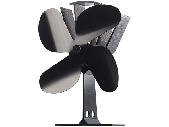 Ventilateur thermoélectrique. La vitesse de rotation augmente avec la chaleur du poêle