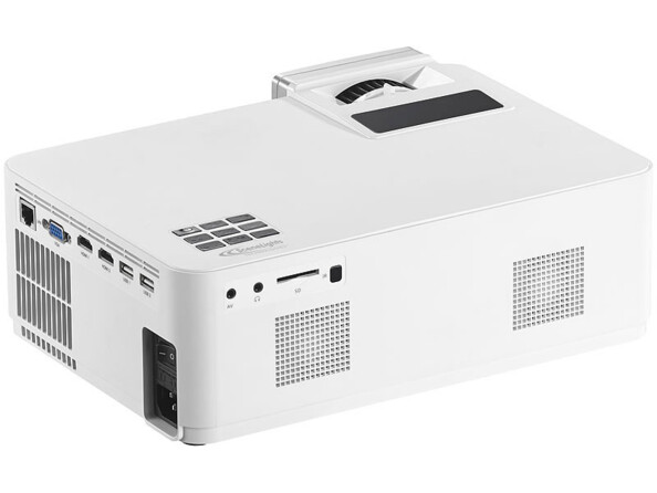 videoprojecteur 3000 lumen avec streaming miracast airplay youtube koala tv full hd lb9400 scenelights. Vue arrière.