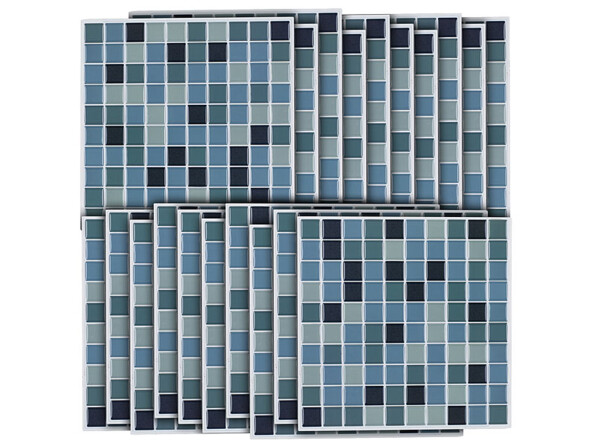 20 mosaïques adhésives aspect carrelage