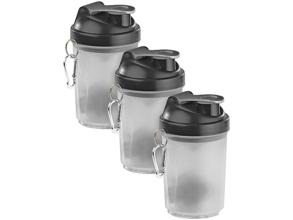 3 shakers spécial fitness 500 ml avec balle mélangeuse