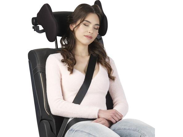 2 appuie-têtes universels pour siège auto avec housses en microfibre