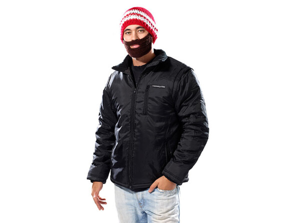 Bonnet avec barbe - Rouge / blanc