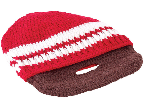 Bonnet avec barbe - Rouge / blanc