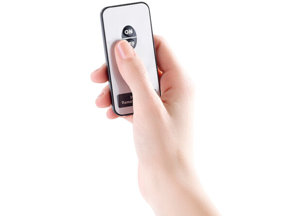 Bougie télécommandée à LED scintillante, cire véritable - 13 cm