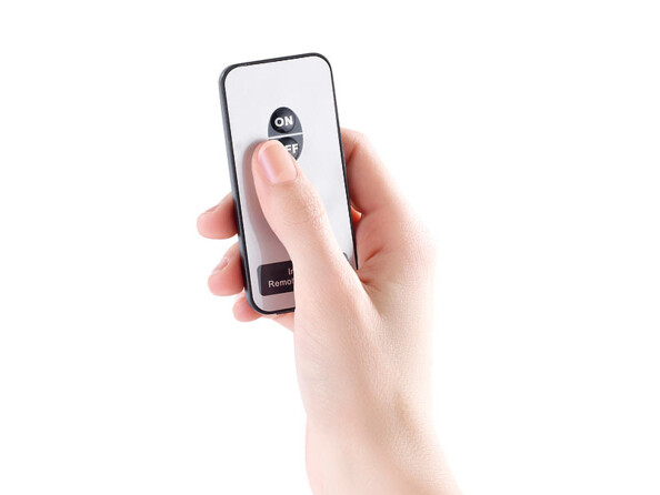 Bougie télécommandée à LED scintillante, cire véritable - 18 cm