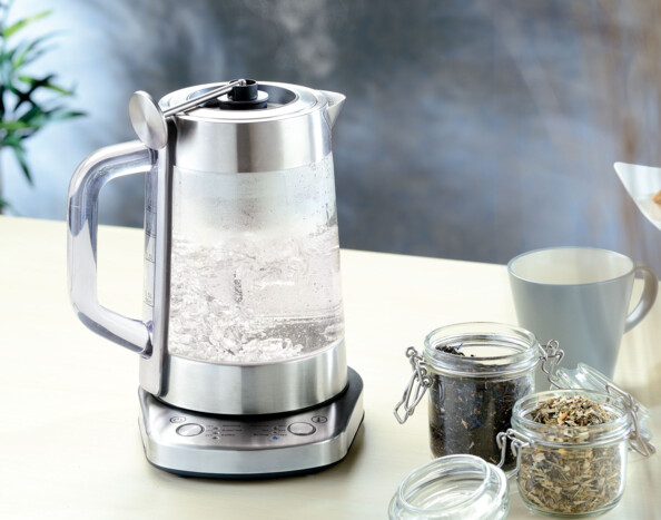 Bouilloire et théière 2 en 1 1500 W à 6 niveaux de température