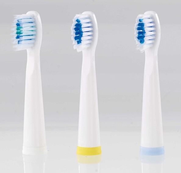 tetes de brossage 3 couleurs 3 douceurs pour brosse a dent electrique sonique newgen medicals nx7416