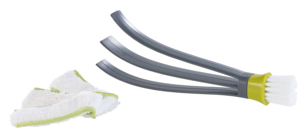 Brosse nettoyante pour stores vénitiens avec chiffon microfibres