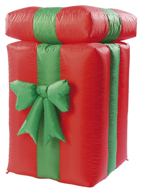 Cadeau autogonflant avec Père Noël animé, 150 cm Infactory