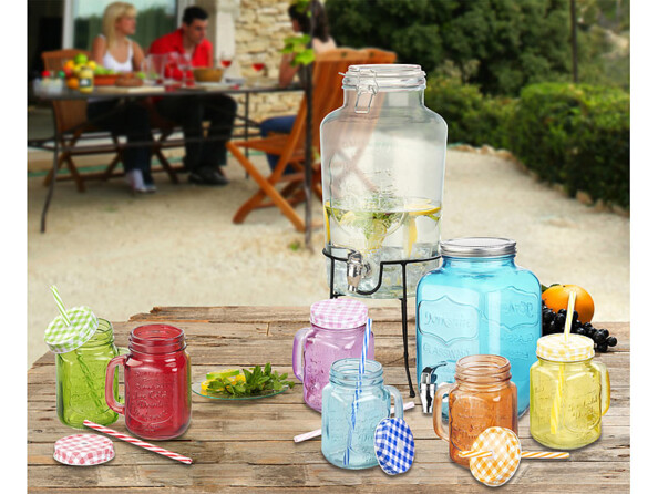 Distributeur de boissons RGS-800 de 6,5 L avec support et service rétro 7 pièces