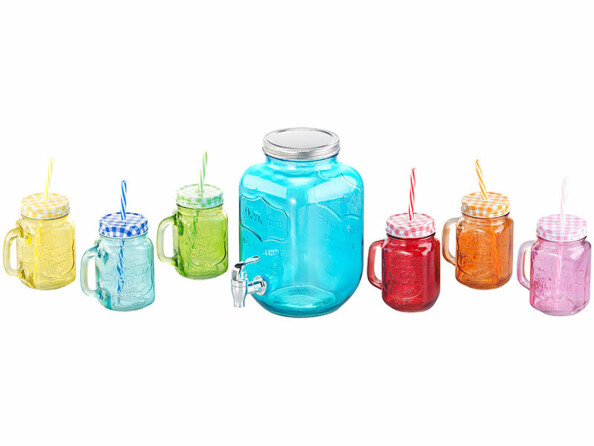 Distributeur de boissons RGS-800 de 6,5 L avec support et service rétro 7 pièces