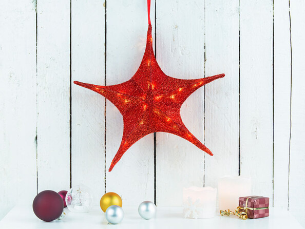 Étoile de Noël pliable Ø 65 cm avec LED