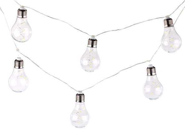 Guirlande lumineuse de 12 unités lumineuses contenant chacune 4 LED blanc chaud