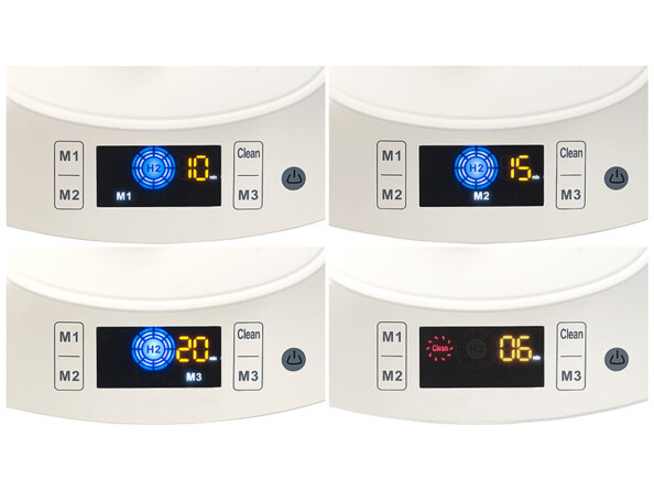 Ioniseur d'eau 1,5 L Différents vues de l'écran LCD