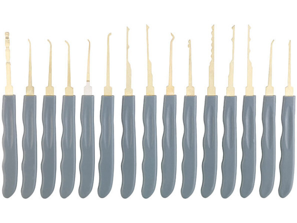 Kit de crochetage 30 pièces avec serrure d'entraînement et étui