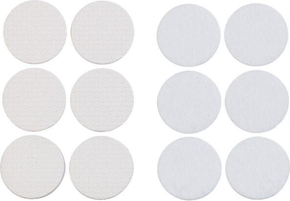 110 patins autocollants pour meubles - Blanc