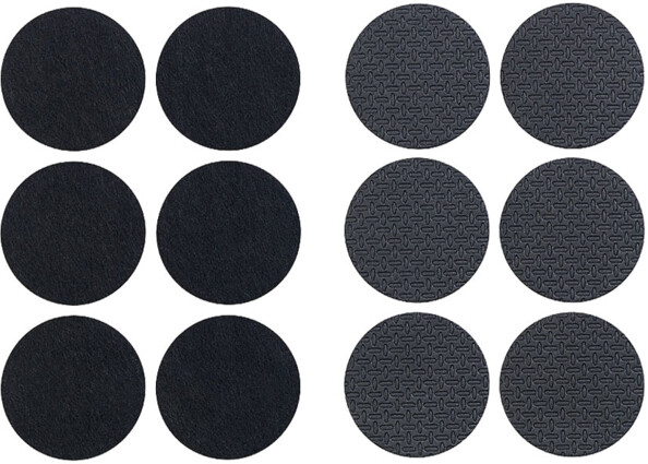 110 patins autocollants pour meubles - Noir