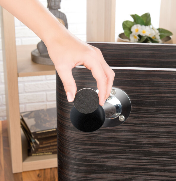 110 patins autocollants pour meubles - Noir