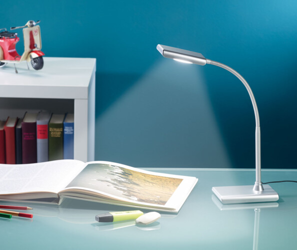 Lampes de bureau à LED pour la maison, col de cygne flexible à 360 ° Lampe