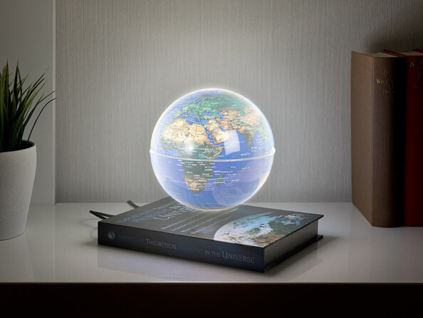 Mappemonde lumineuse à lévitation magnétique