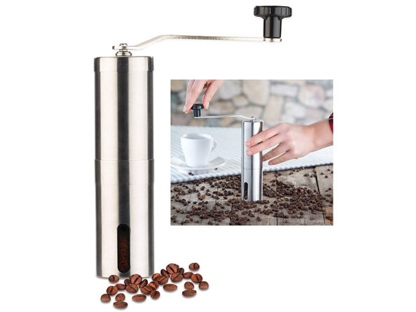 Moulin à café manuel en acier inoxydable avec broyeur en céramique