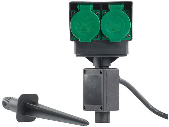 Multiprise à 4 prises Royal Gardineer avec piquet.