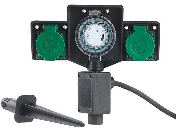 Multiprise de jardin avec programmateur