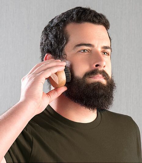 Achat en ligne Brosse à barbe poil de sanglier, brosse barbe à manc