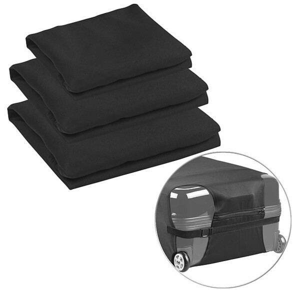 3 housses de protection élastiques pour valise, tailles M / L / XL