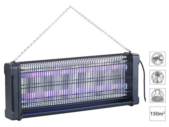 Piège à insectes 2000 V avec tubes UV interchangeables IV-640 Lunartec