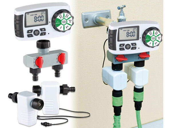 programmateur d'arrosage automatique pour 1 à 4 robinets de jardin BWC-400 royal gardineer