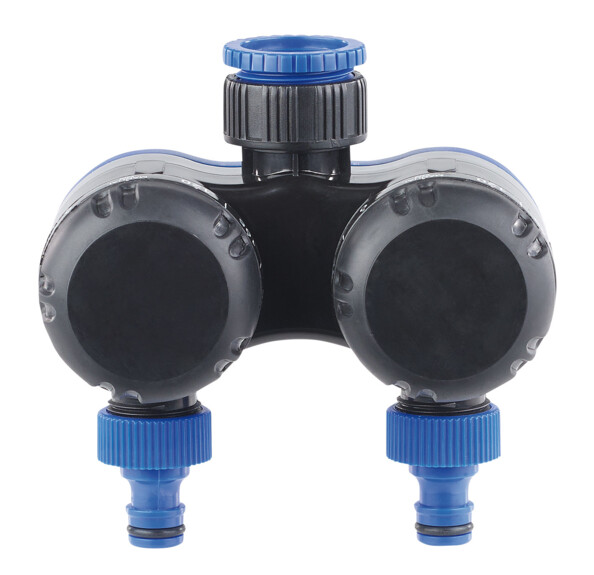 programmateur d'arrosage avec 2 embouts universels 3/4 clipsable