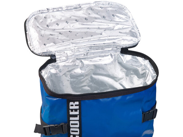 Sac à dos isotherme en toile de bâche. Vue sur l'isolation