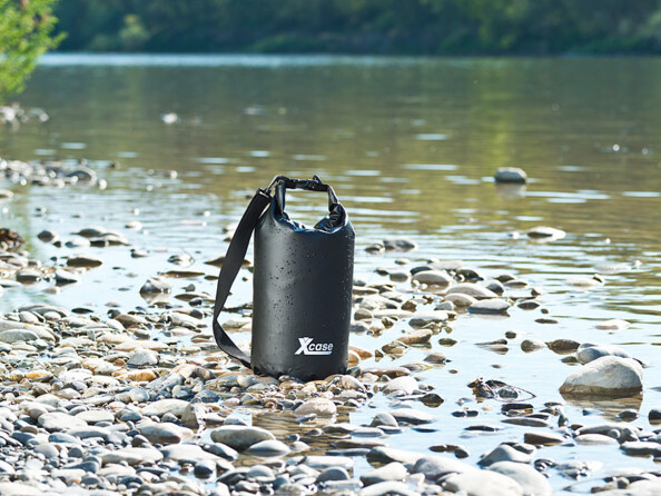 Lot de 3 sacs polochons étanches – 5/10/20 litres - noir