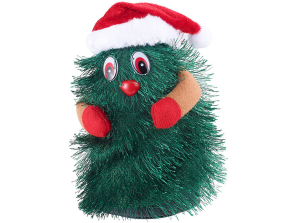 Sapin de Noël chantant et dansant tourne joyeusement en musique