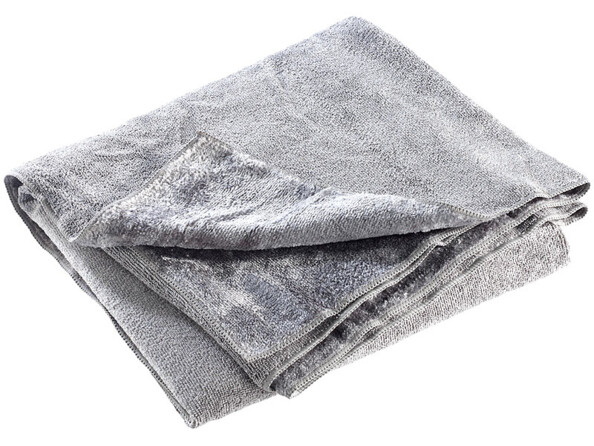 Serviette en microfibres double face 180 x 90 cm - Gris