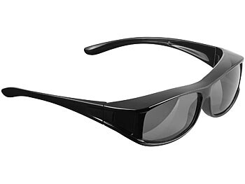 Lunettes spéciales teintées en gris foncé : S'adaptent sur vos lunettes de vue