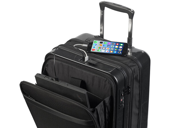 Valise trolley 30 L avec compartiment ordinateur, ports USB et cadenas