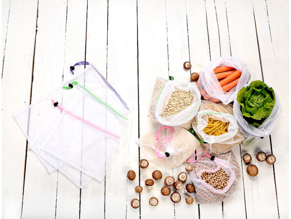 18 sachets pour fruits et légumes en matériaux recyclés