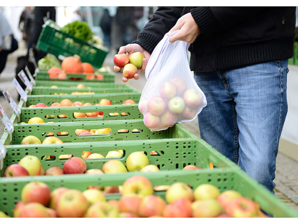 18 sachets pour fruits et légumes en matériaux recyclés