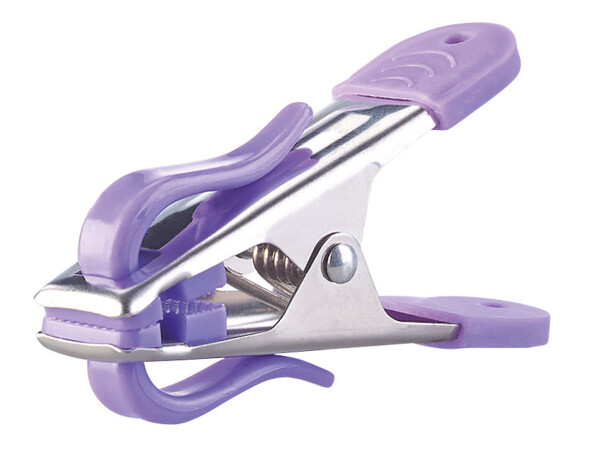 20 pinces à linge avec clips de suspension extérieurs et soft grip, 5 coloris