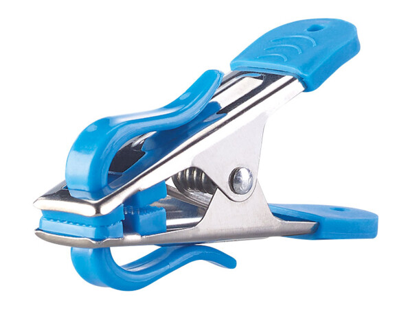 20 pinces à linge avec clips de suspension extérieurs et soft grip, 5 coloris