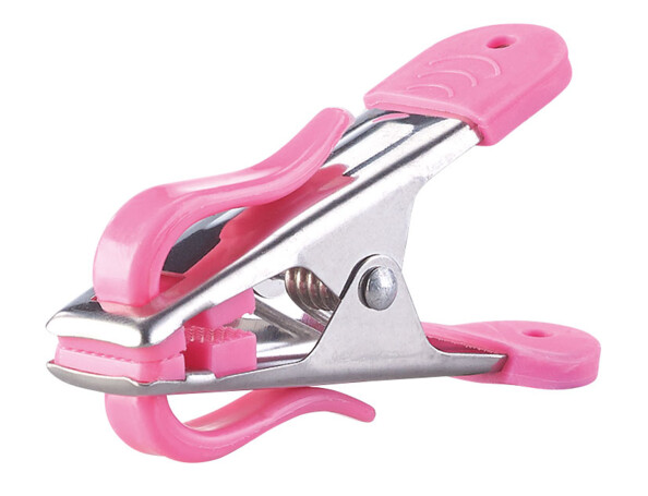 20 pinces à linge avec clips de suspension extérieurs et soft grip, 5 coloris