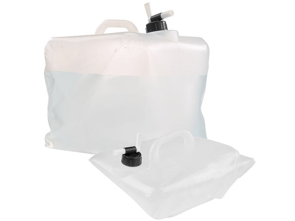 Bidon pliable cubique avec robinet intégré - 20 L. Plastique résistant aux chocs