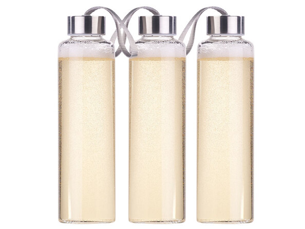 3 bouteilles en verre borosilicate - 550 ml