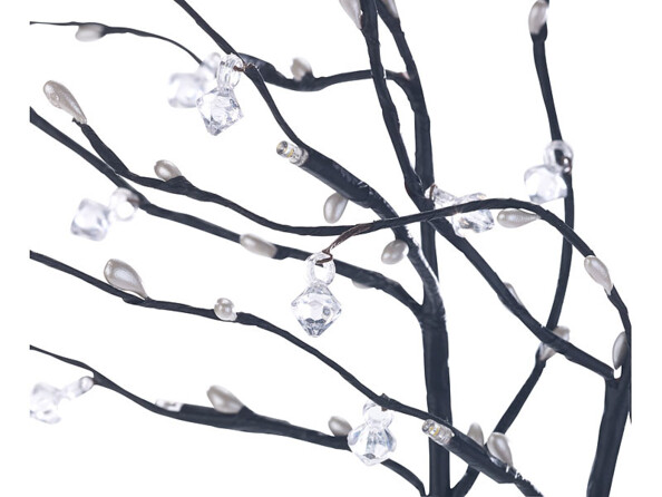 Branches Lumineuses LED Décoratives - Lot De 3 - 20 LED Blanc Chaud - Pour Vase, Décoration Intérieure - Alimentation Piles
