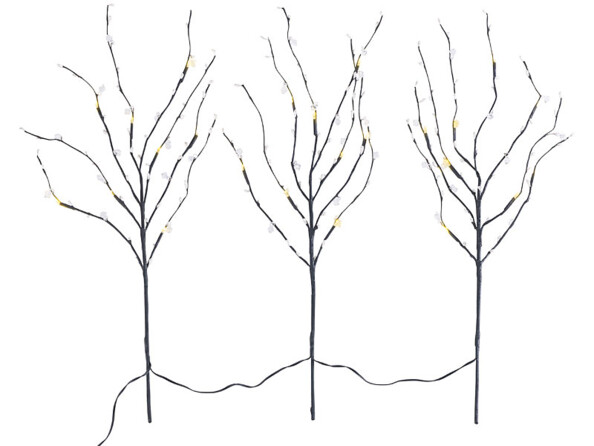 3 branches décoratives lumineuses 24 LED