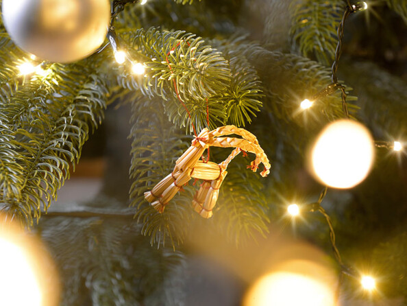 44 décorations de Noël en paille